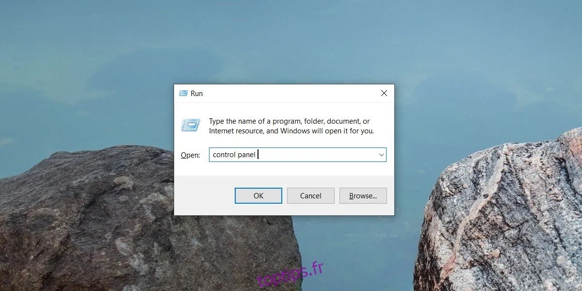 Comment ouvrir le panneau de configuration sous Windows 10 toptips.fr