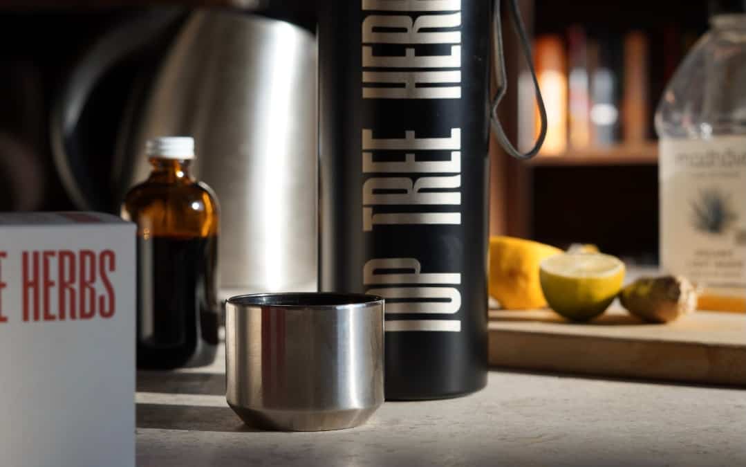 Tea Thermos Brew Top Tree Herbs