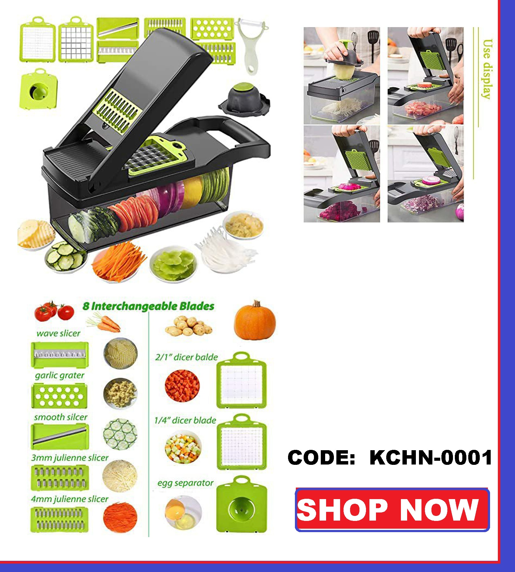 Vegetable Chopper, 12 in 1 Heavy Duty Top Up Deal Pvt. Ltd.