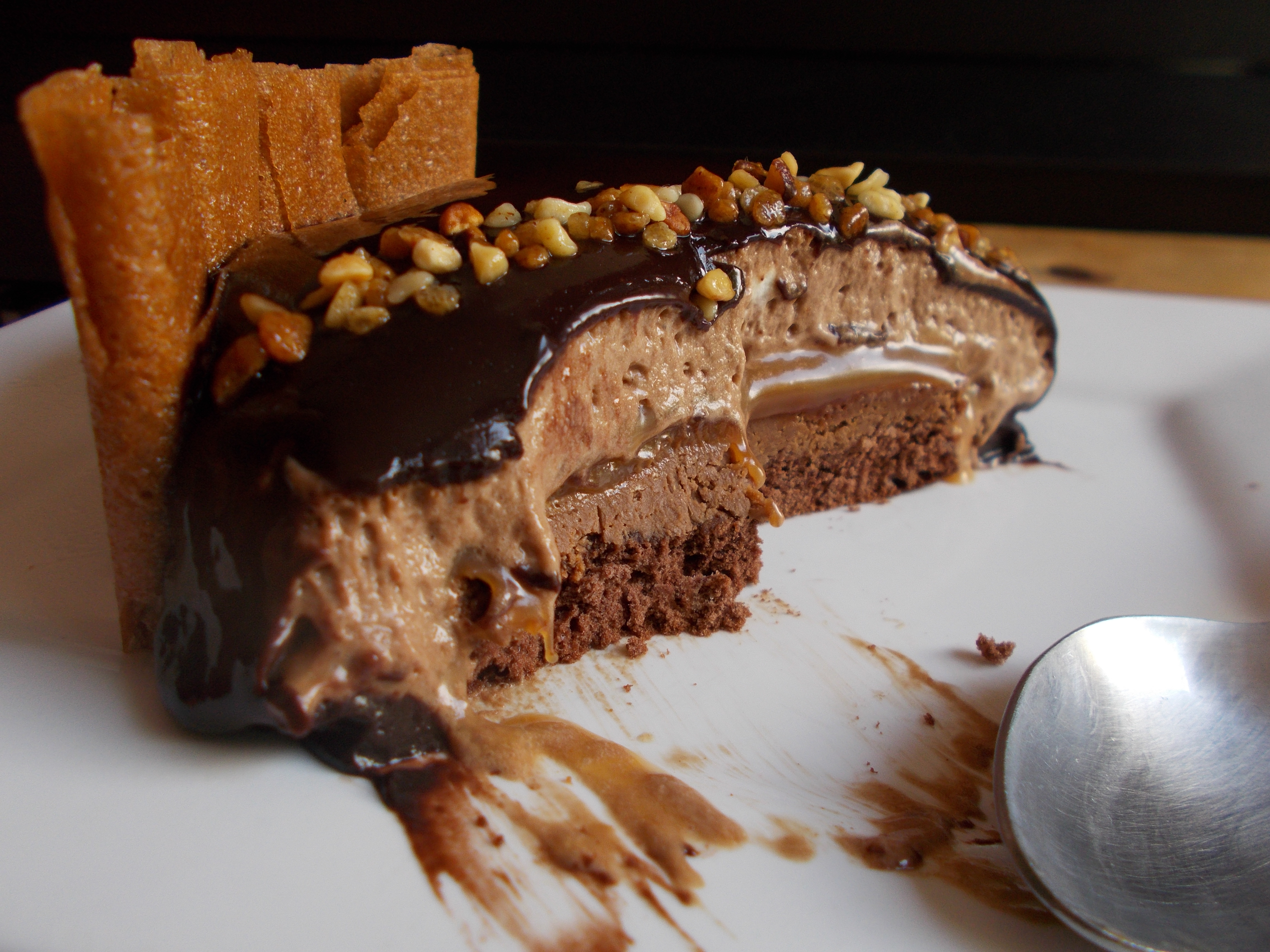 Elvinois (entremet chocolatcaramel) Toque de Choc