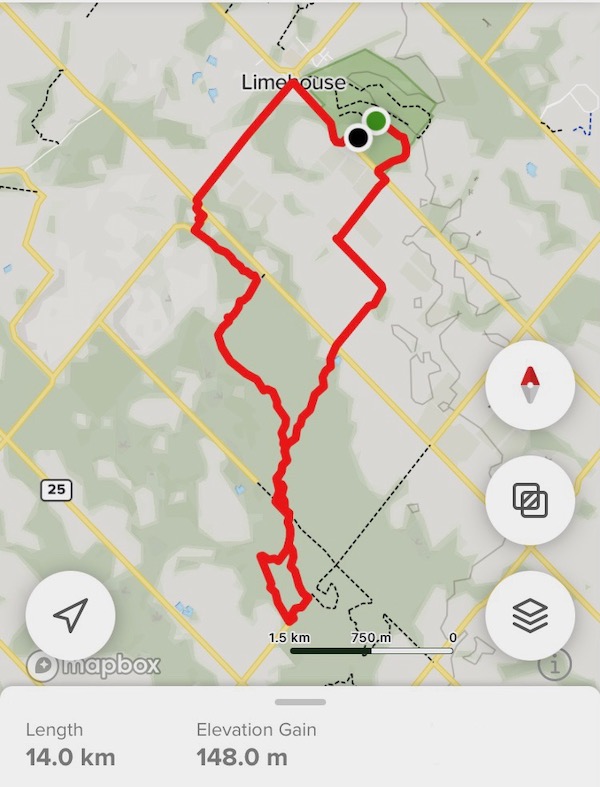 Bruce Trail Map 12 Limehouse to 17 Side Road Torch Hours