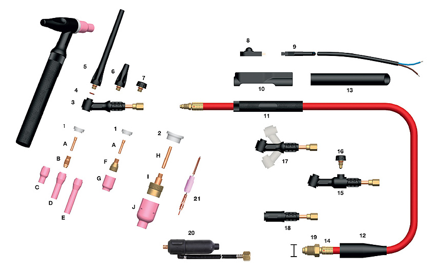 Linde Style Tig Torch Packages WP9 Torchmaster Australia