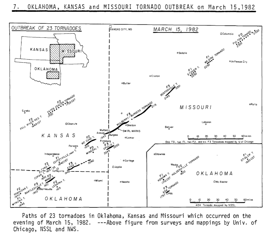 Girard KS to Osceola, MO F3 Tornado March 15, 1982 Tornado Talk