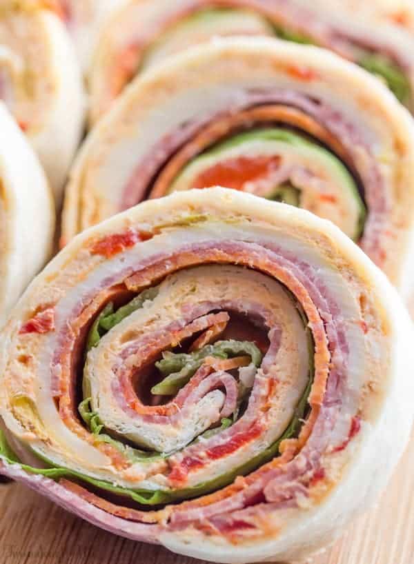 Italian Pinwheels {A Delicious Party Appetizer for a Crowd}