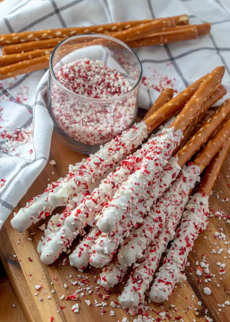 White Chocolate Peppermint Pretzel Rods Tornadough Alli