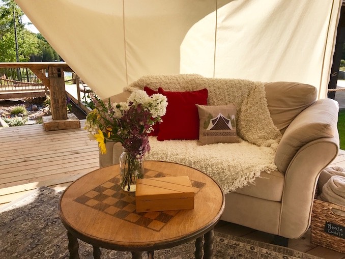 A secret glamping getaway can be found at the new Whispering Springs