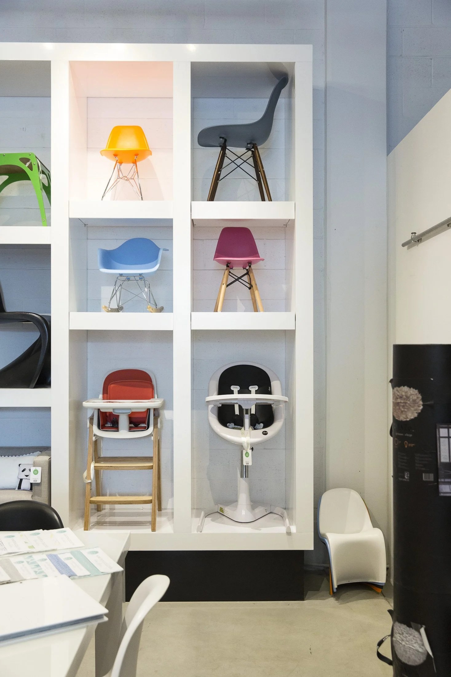 Inside Kids at Home, a children's furniture store with grownup