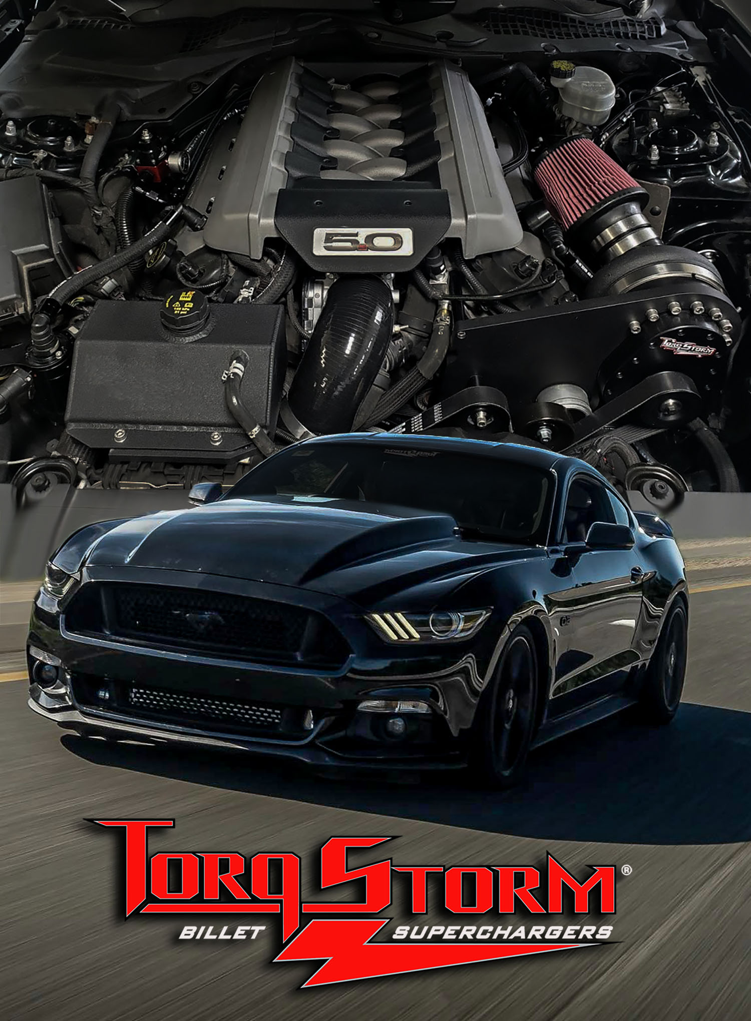 2015+ Mustang GT 5.0 Supercharger Kit TorqStorm