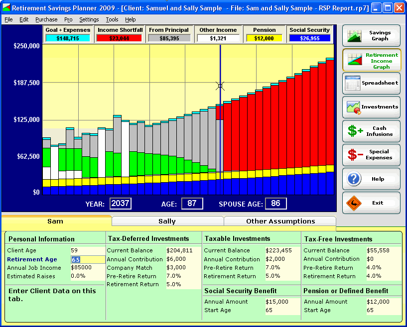 Advisors who want to Excel Retirement Savings Planner Software LONG