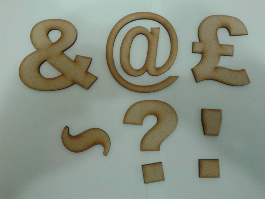 Bold Wooden Letters Laser Cut from 3mm MDF 75mm High Choose from List