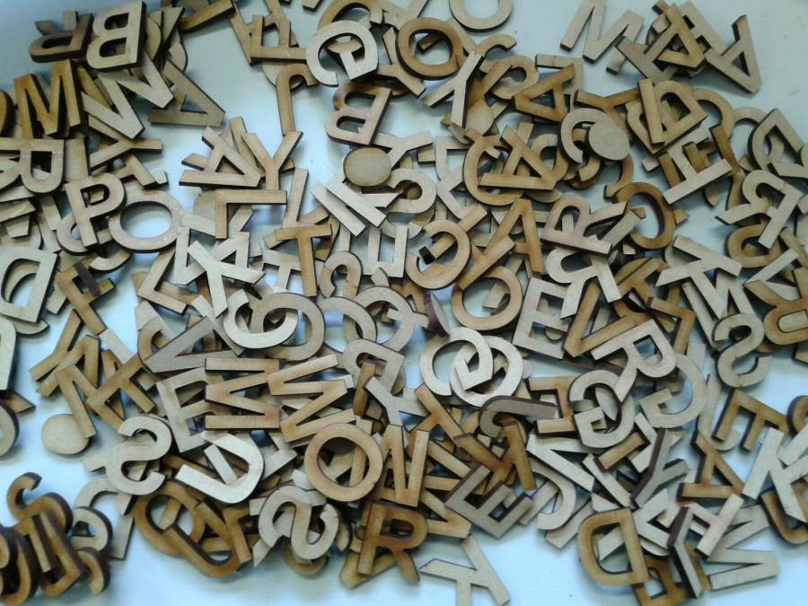 Laser Cut Wooden Letters 25mm 3mm MDF Approx 250 Crafts Card Making