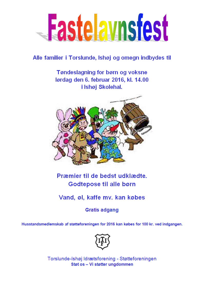Fastelavninvitation2016 Torslunde Bylaug
