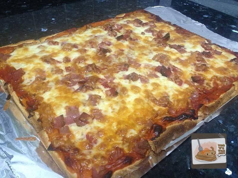Pizza de pan de molde.