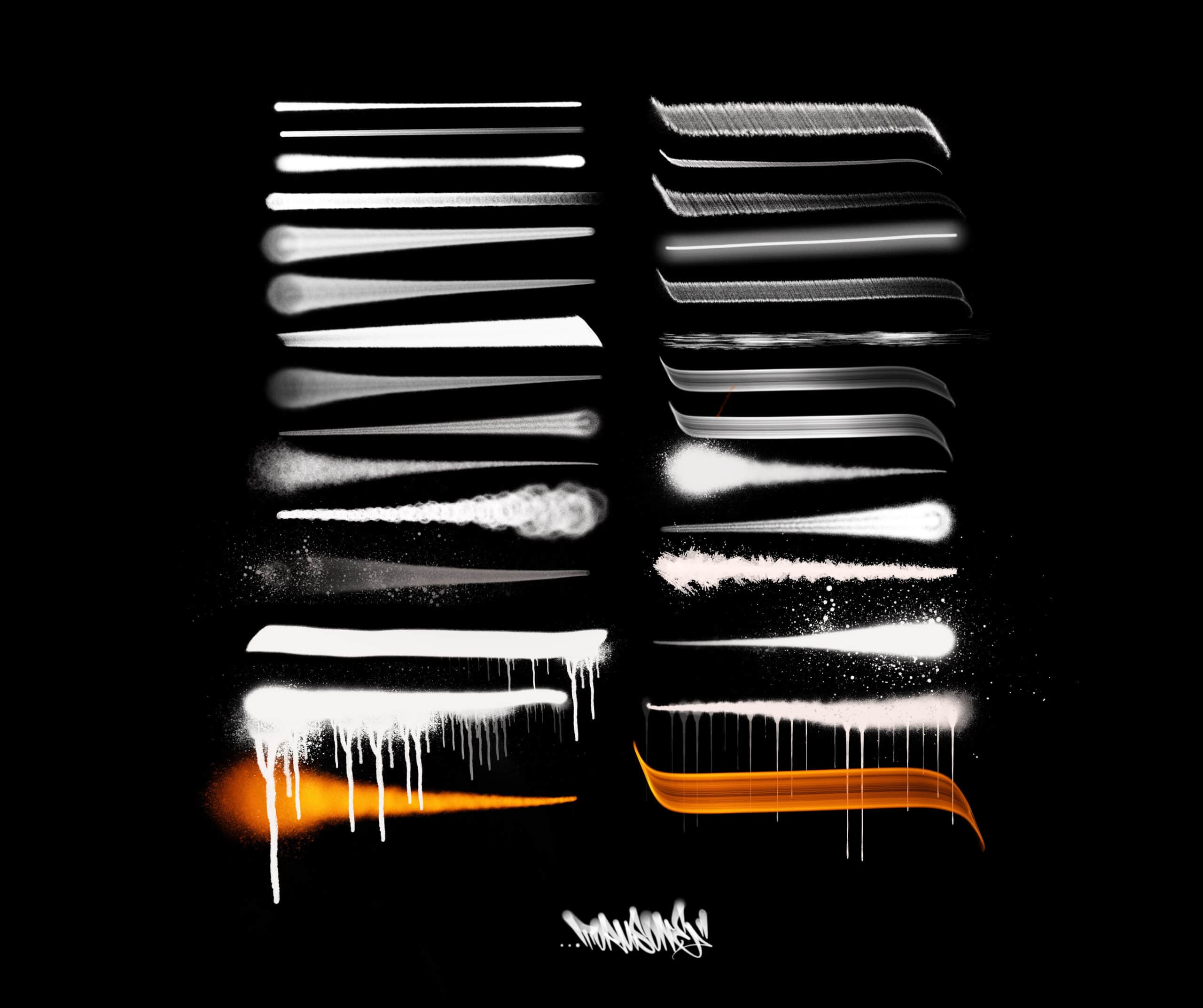 Graffiti Brush Pack for Procreate Dirty Letters 3 TORUS INK