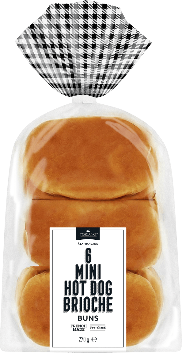 Mini Hot Dog Brioche Buns Toscano