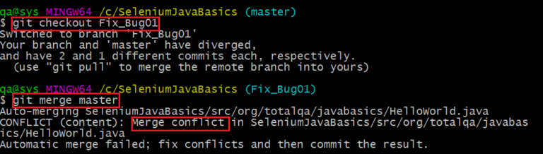 DevOps Tutorial2 Resolve merge conflicts in Git and GitHub TotalQA