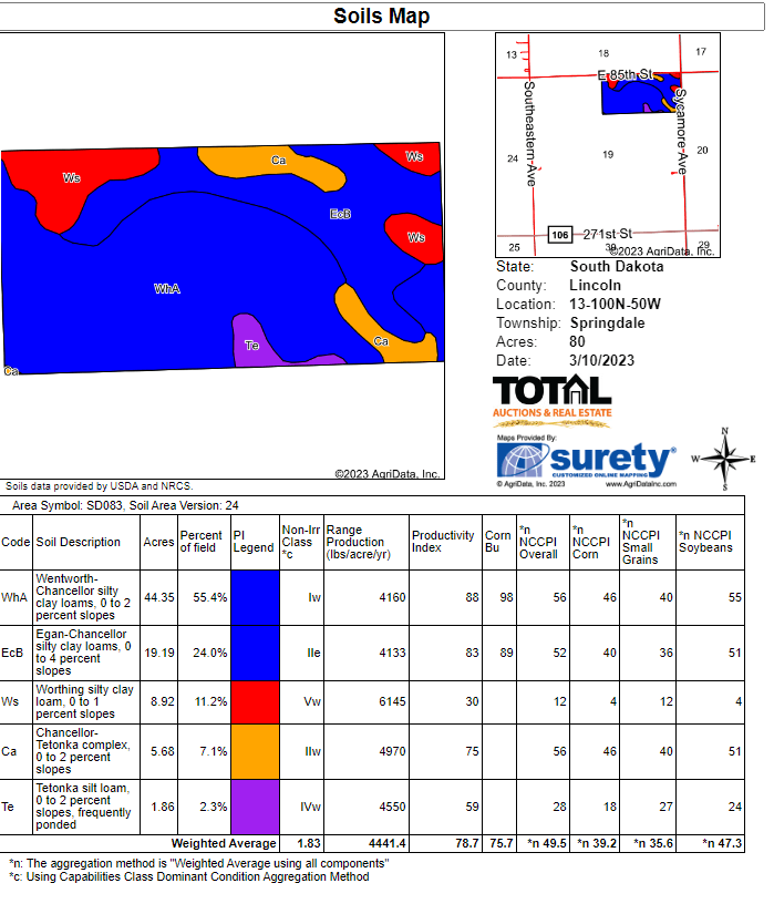 SOLD +/ 80 Acres Lincoln County SD Total Auctions & Real Estate