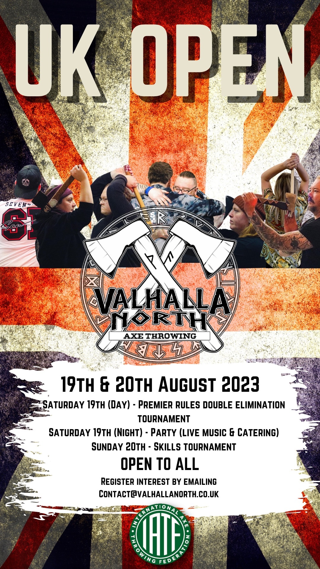 Valhalla North Axe Throwing UK Open Total Axe Throwing