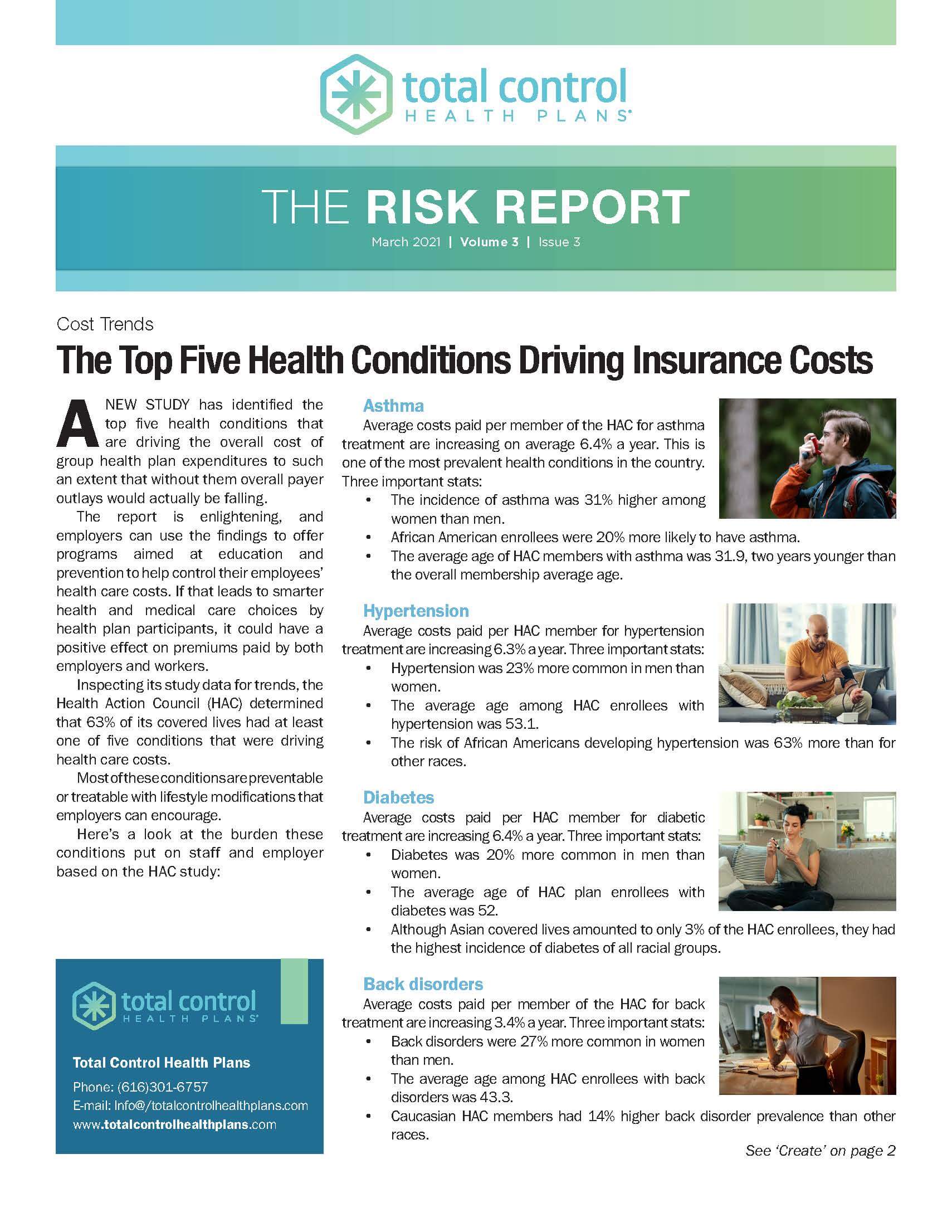 The Risk Report March 2021 Total Control Health Plans