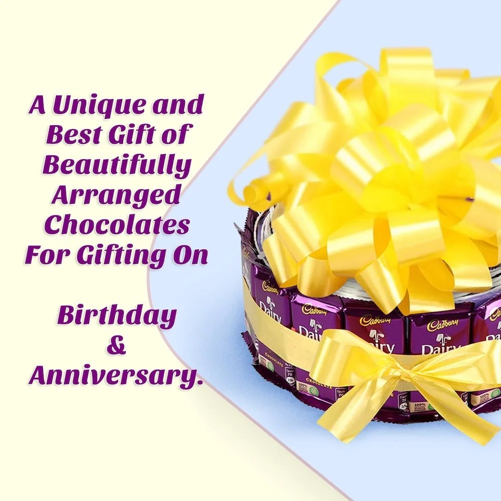 Mellow Yellow Dairy Milk Treats Chocolate Arrangement