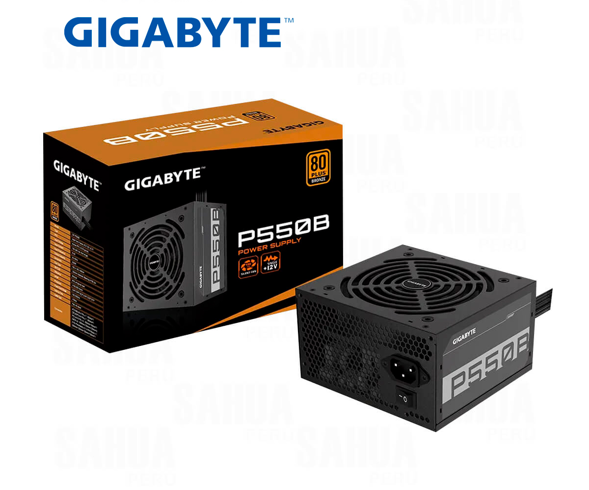 FUENTE DE PODER GIGABYTE GPP550B, 80 PLUS BRONZE, 550W, ATX, 120MM