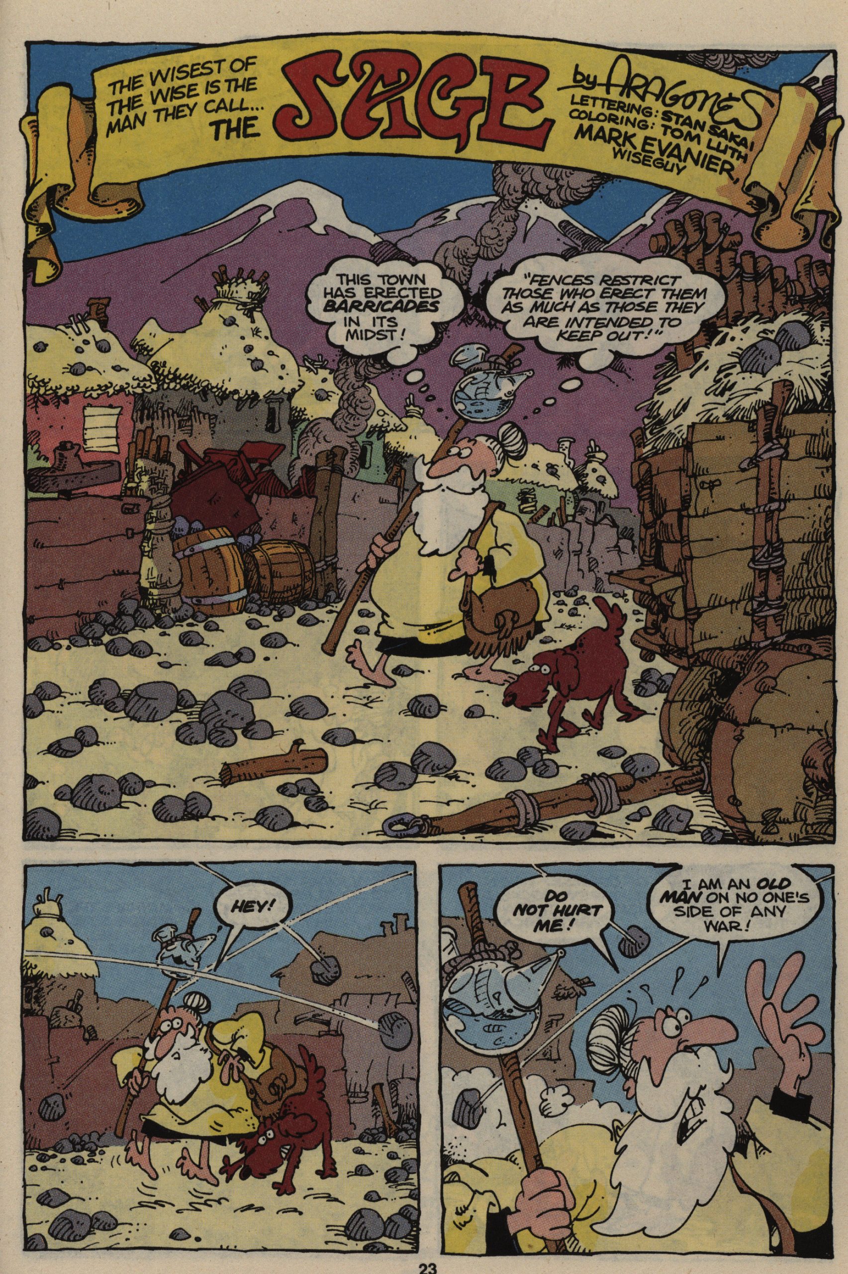 Here is the answer for: Web the crossword clue groo the wanderer cartoonist aragonés with 6 letters was last seen on the october 09, 2022. 1985 Sergio Aragonés Groo the Wanderer TOTALLY EPIC