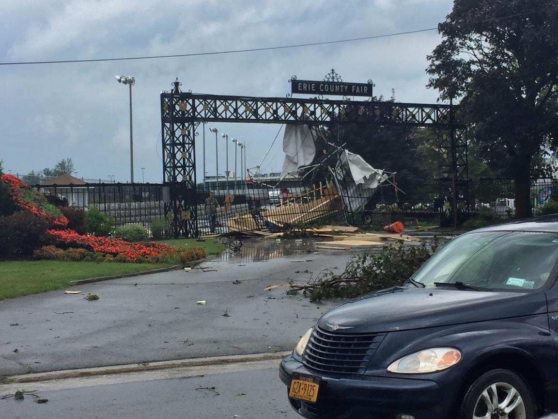 Hamburg Fairgrounds heavily damaged during storm Was it a tornado