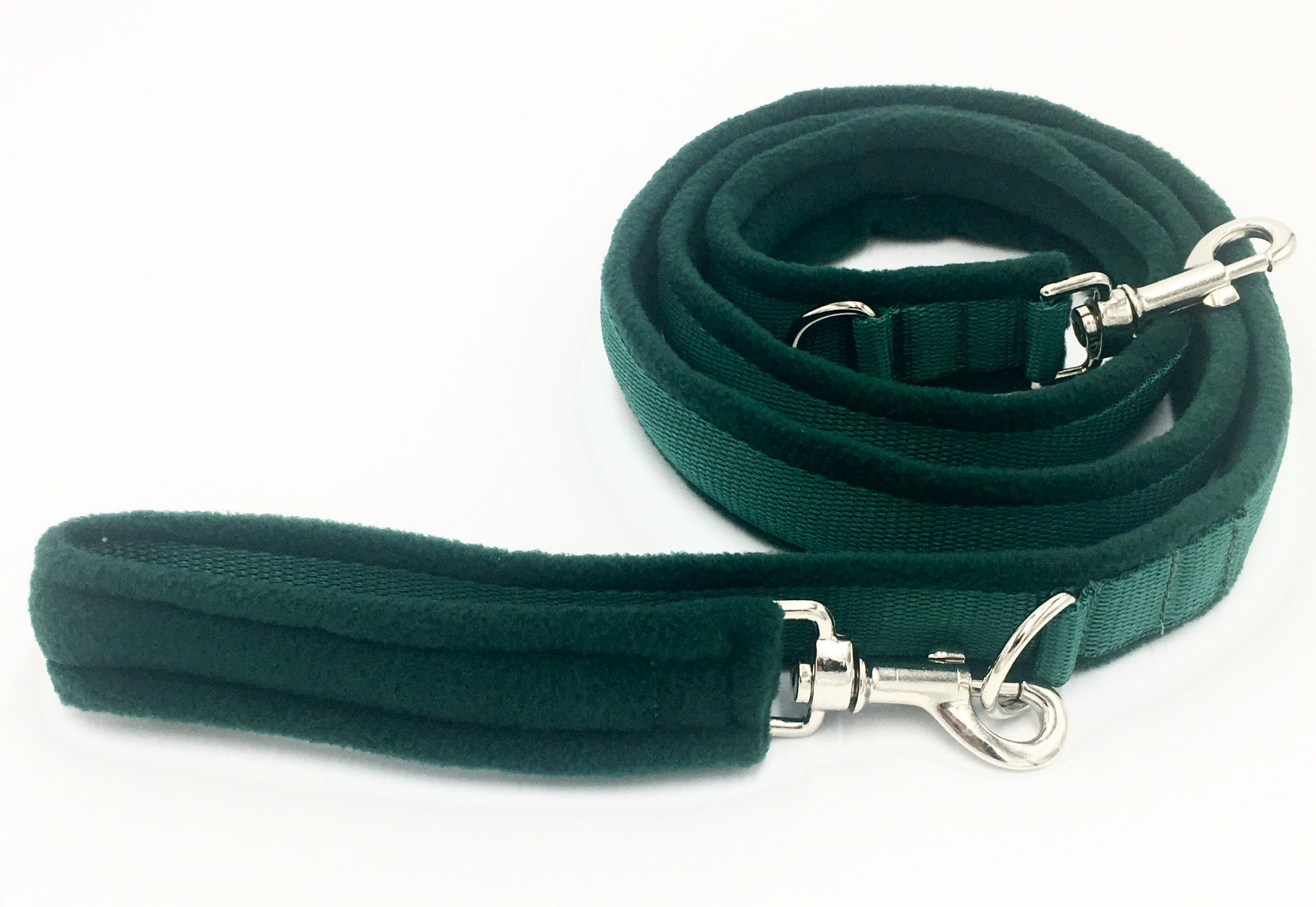 eDog. 2m Plain Fleece Dog Lead. Green Totally Greyhound