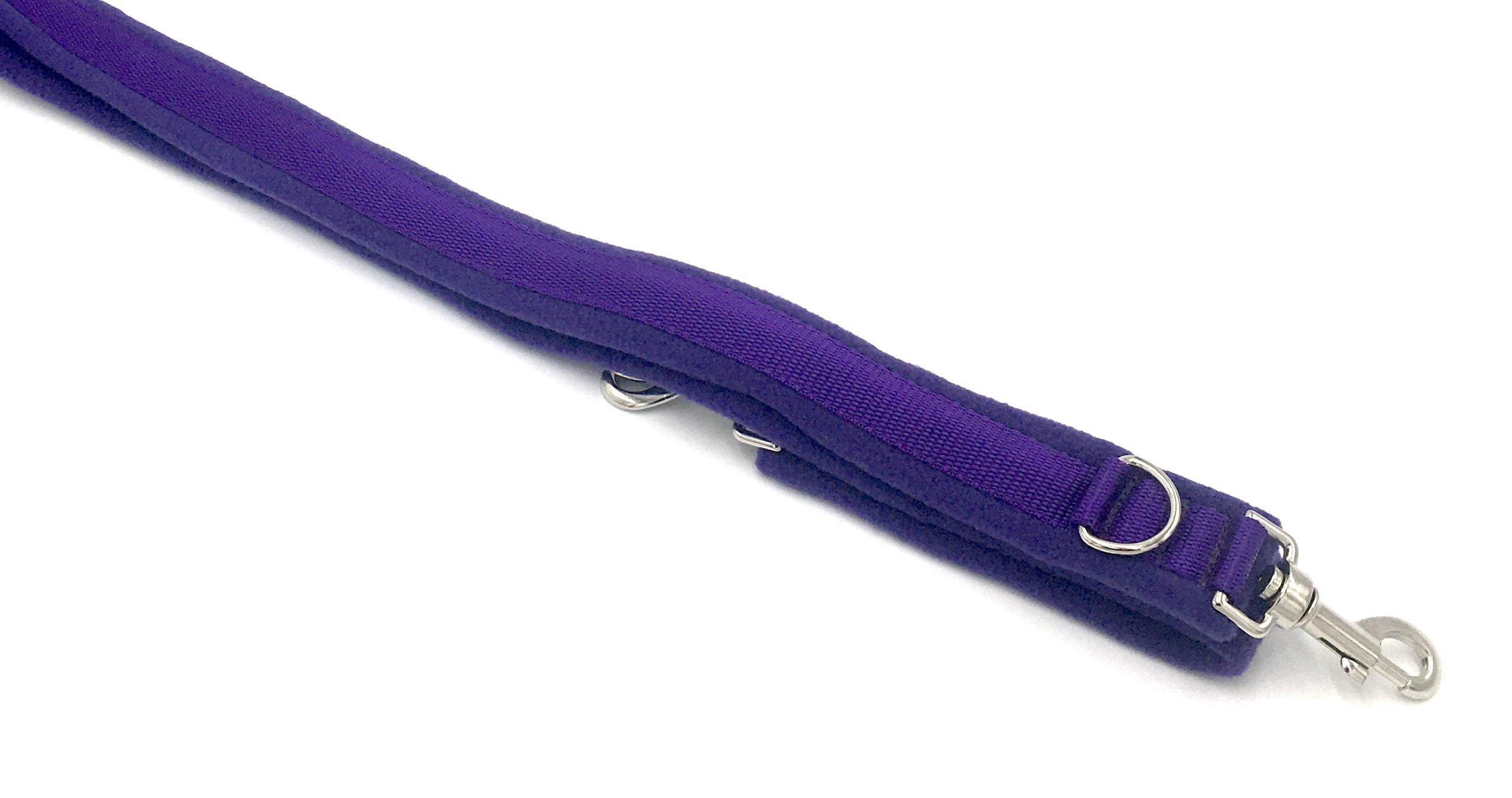 eDog. 2m Plain Fleece Dog Lead. Purple Totally Greyhound