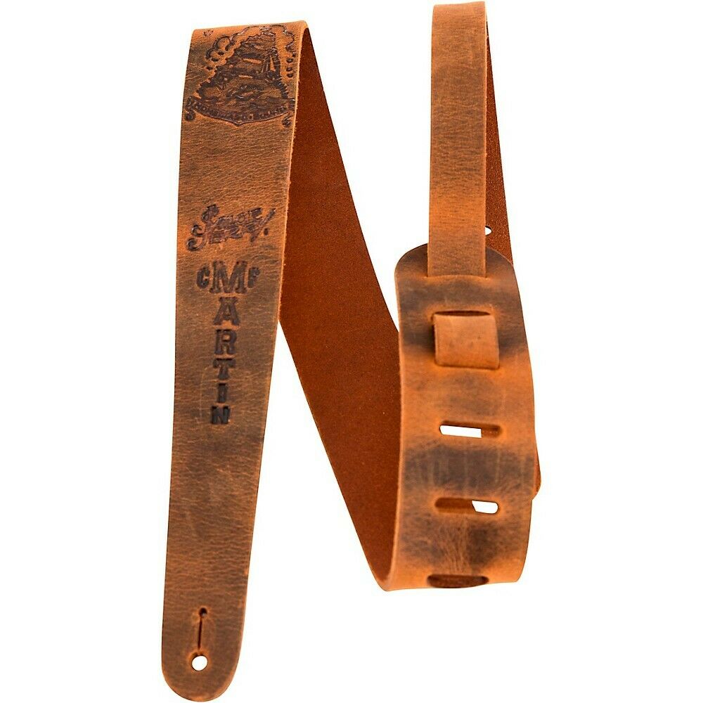 Martin Homeward Leather Guitar Strap Brown 2 to 2.5 in. Total Music