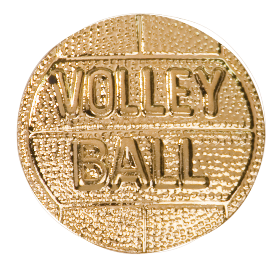 Metal Chenille Letter Pins Volleyball