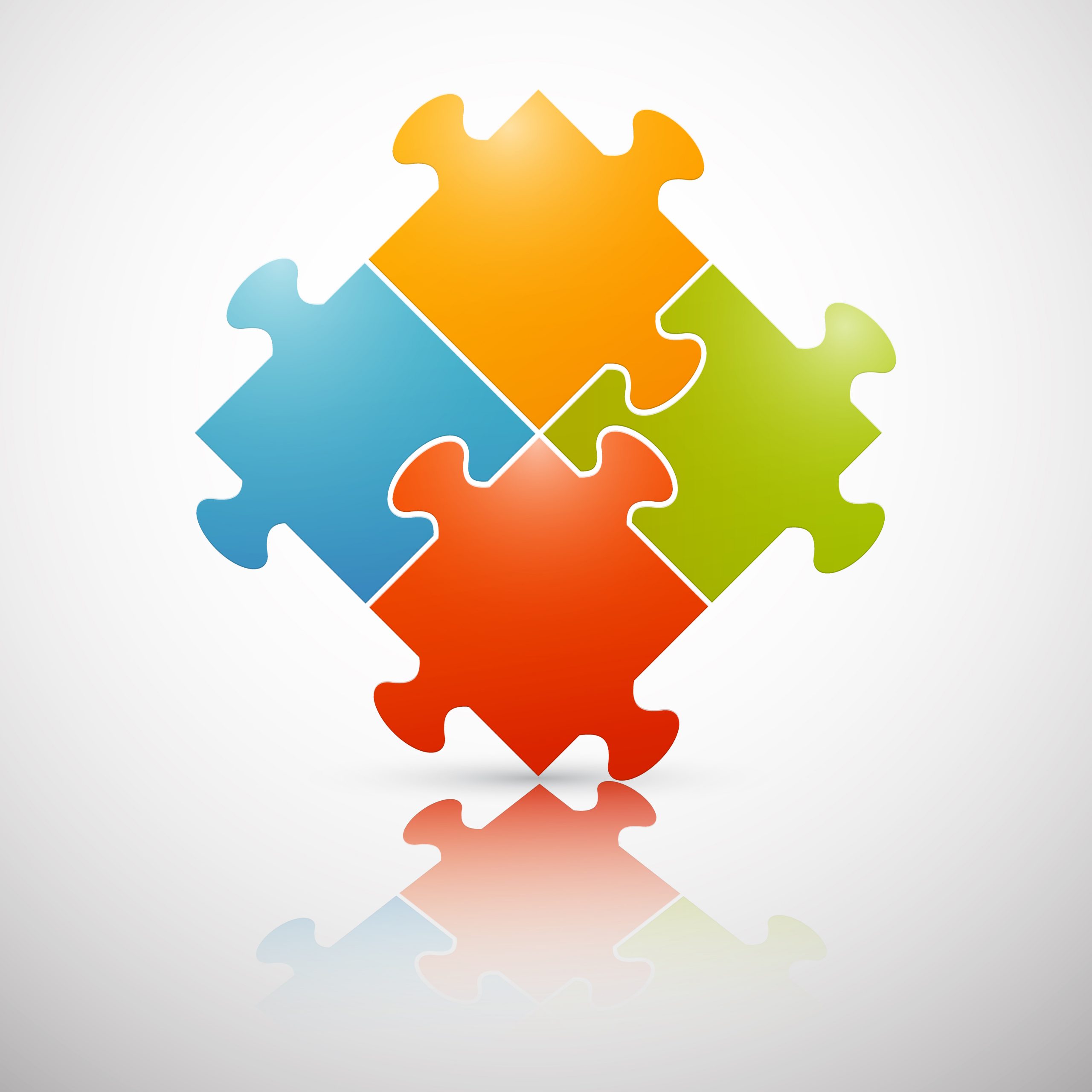 Colorful Puzzle Vector Illustration