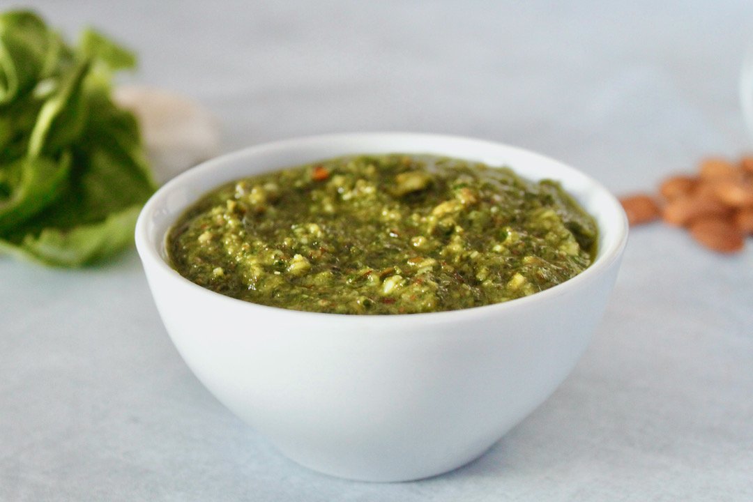 Almond Basil Pesto 5Ingredient Recipe! To Taste