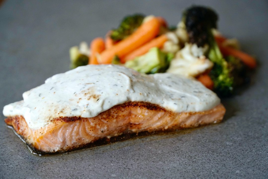 Moroccan Salmon with Lemon Dill Yogurt Sauce To Taste