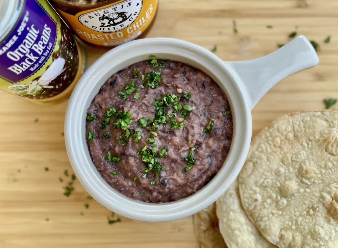 Easy Refried Black Beans (without the refry!) To Taste