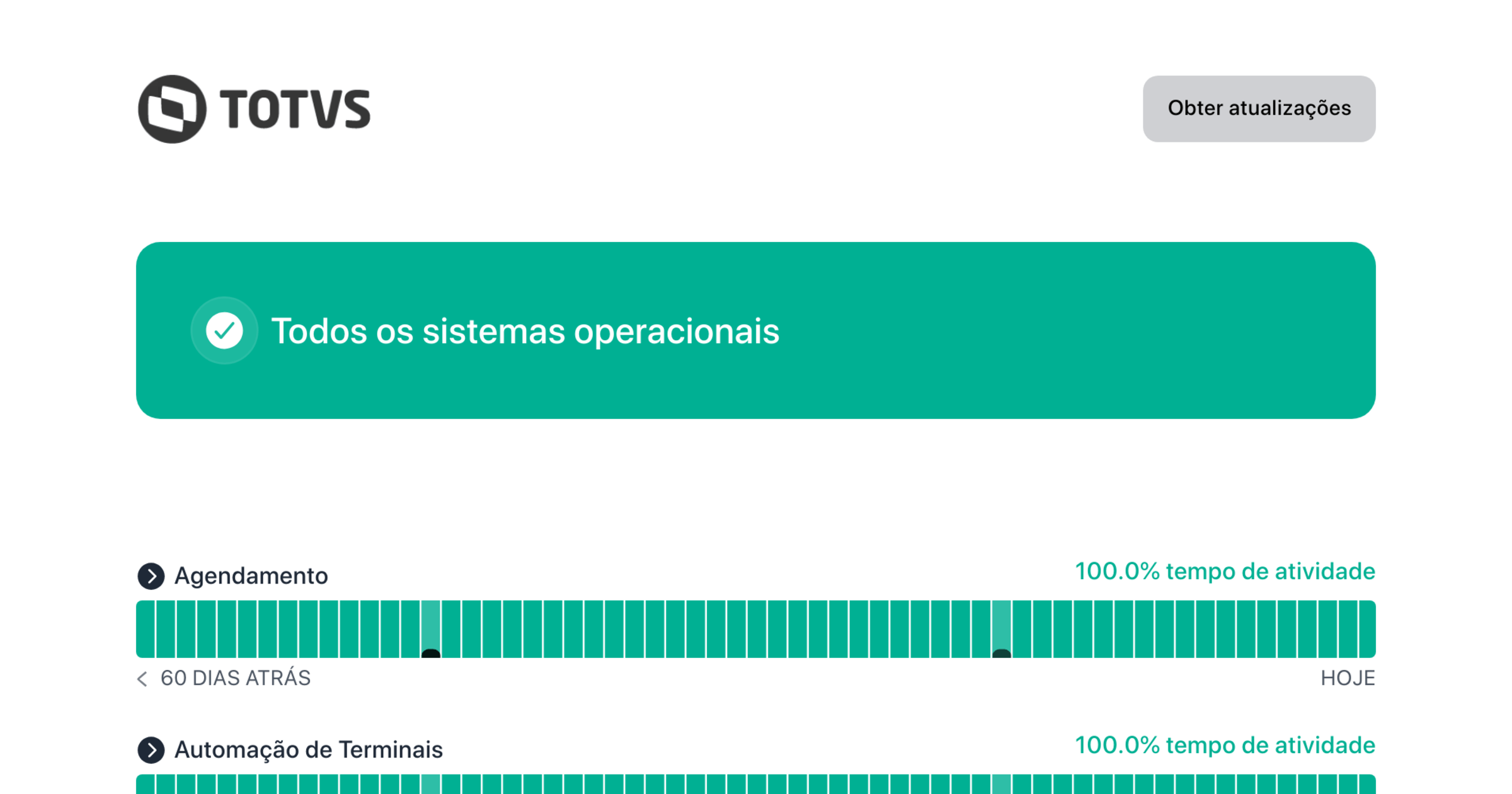 Status Page Totvs Logística