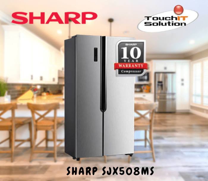 Sharp 500L SJX508MS fridge Side By Side Refrigerator SJX508MS