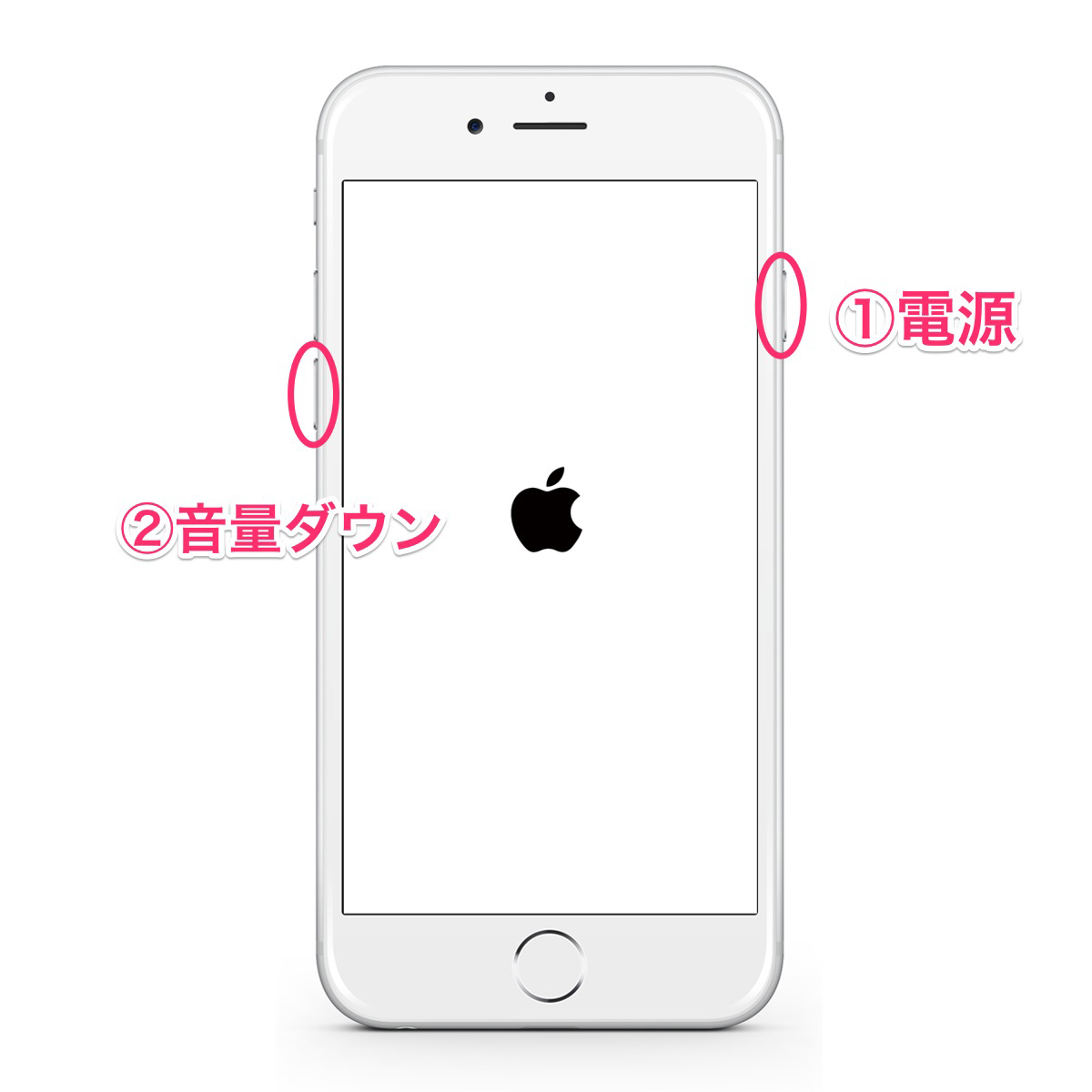 「iPhone 7・iPhone 8」を強制的に再起動する方法