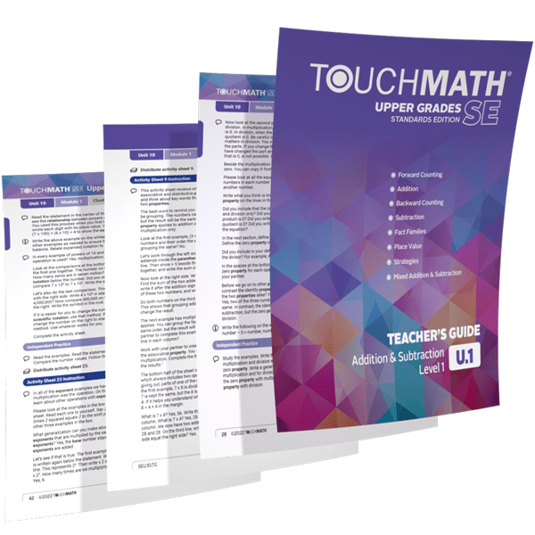 Upper Grades Teacher Guides TouchMath