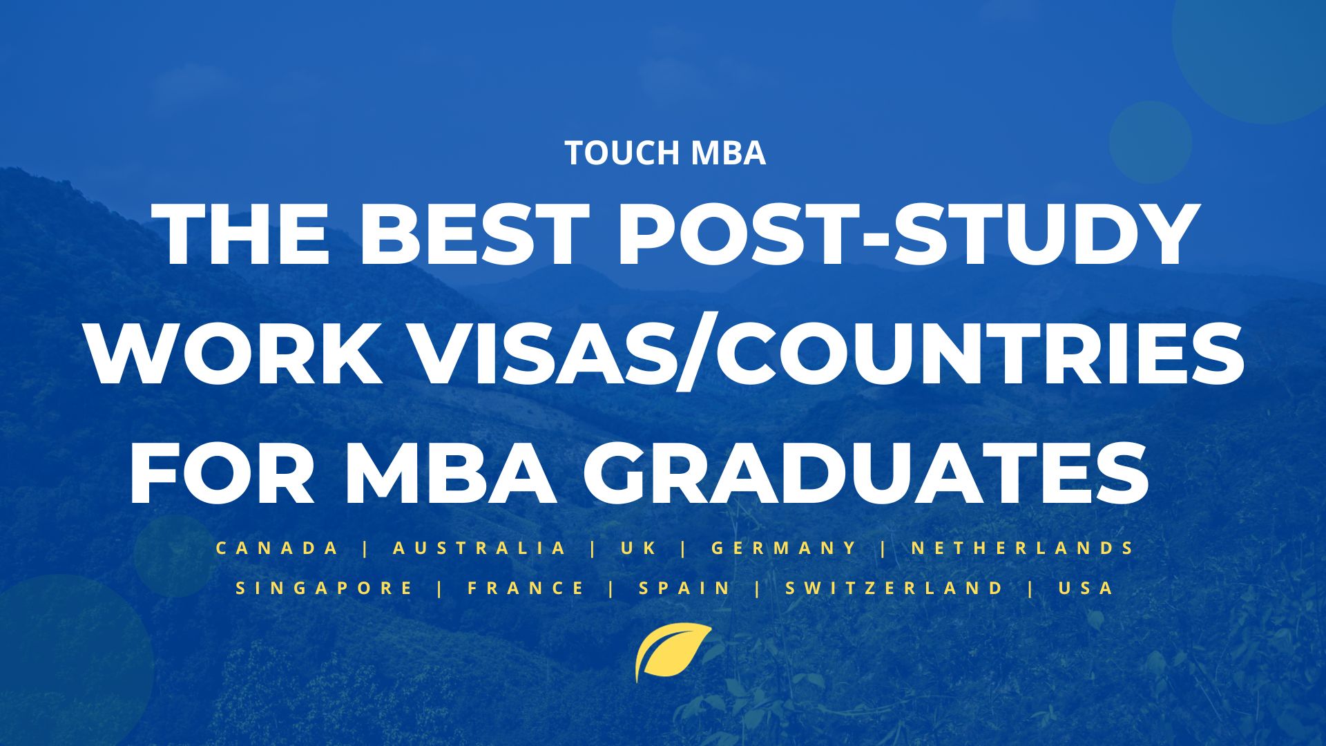 Ten Countries with the Best PostStudy Work Visas for MBA Graduates