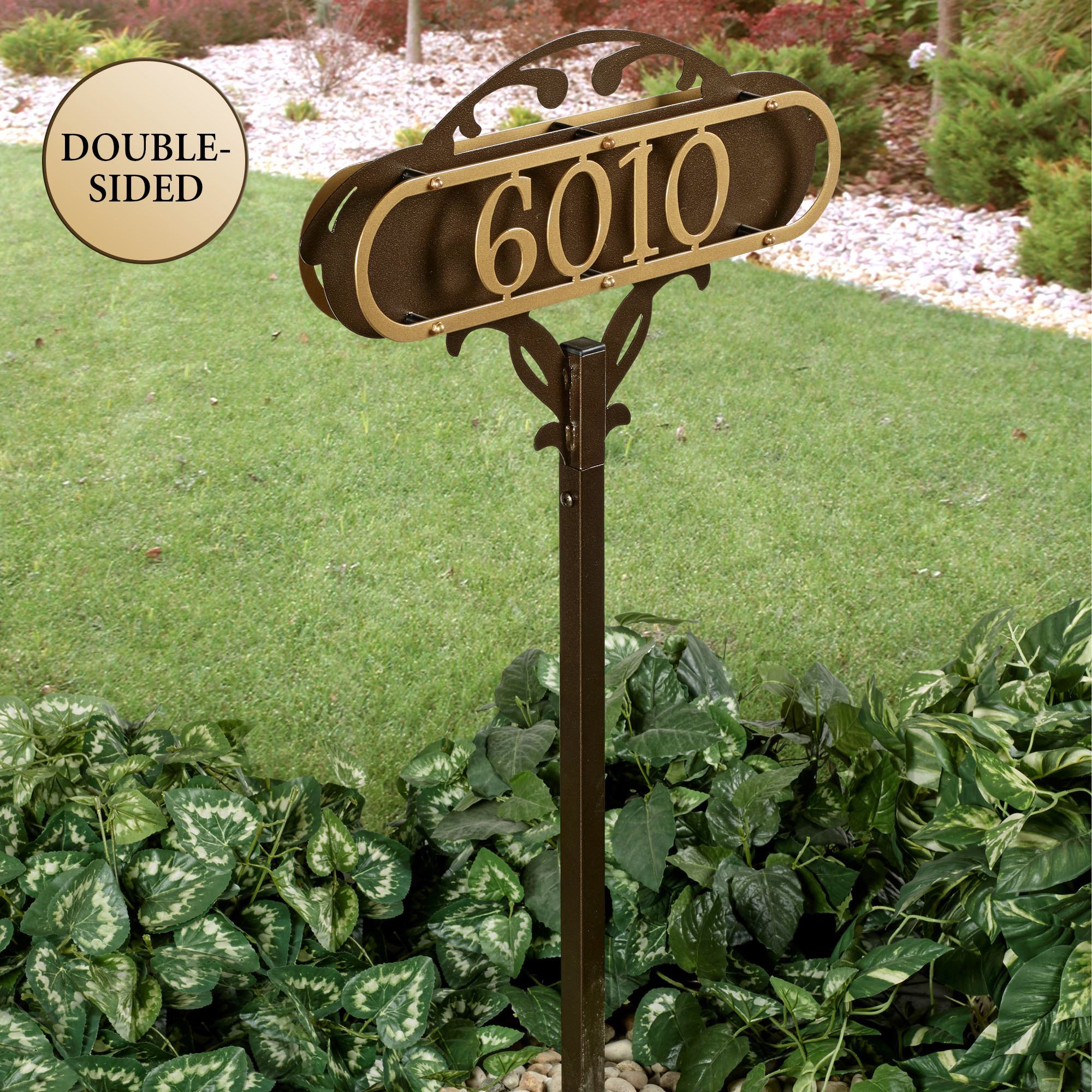 Paris DoubleSided House Number Address Sign Yard Stake Touch of