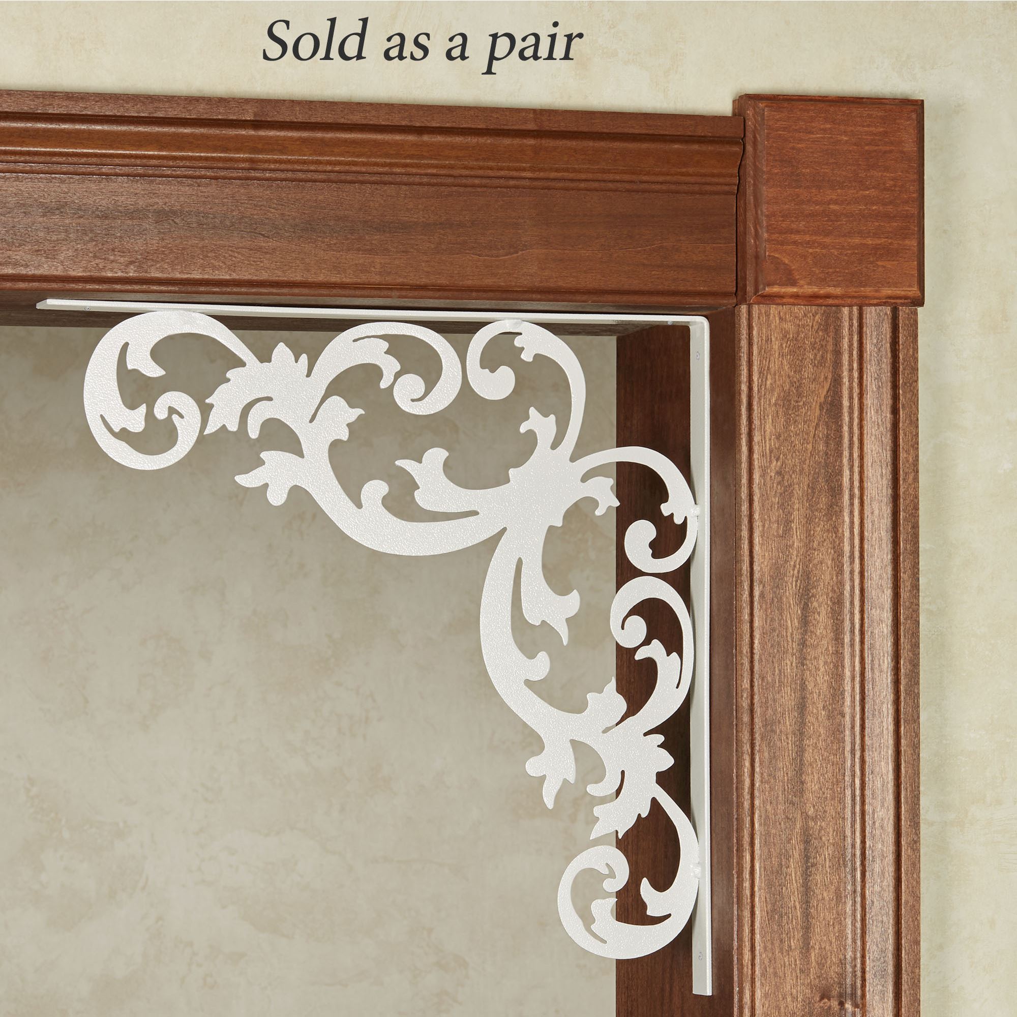 Hanover Elegant Scrolling Corner Door Brackets Touch of Class Art