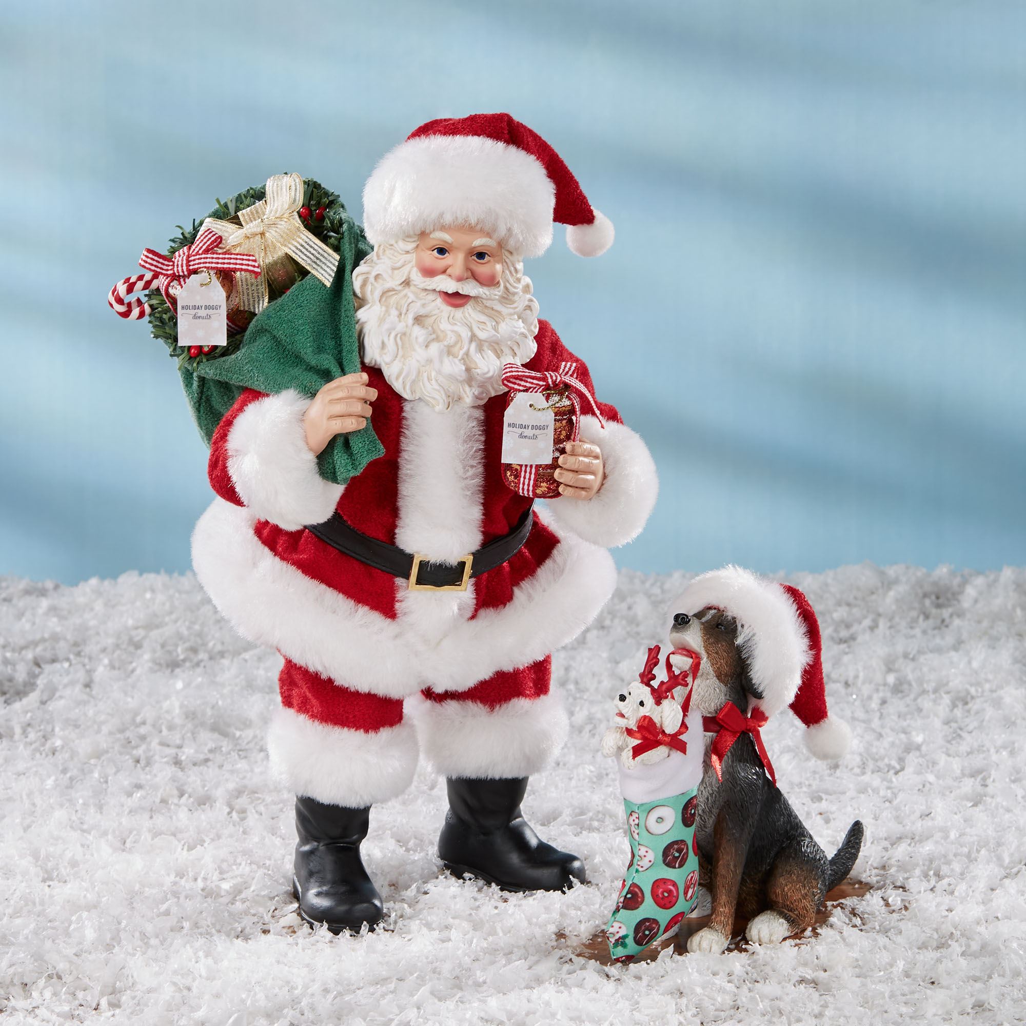 PetThemed Clothtique Santa Figurines for 2021 Touch of Class Pets