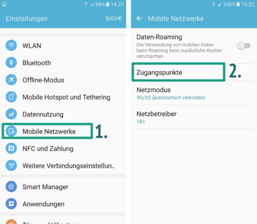 Android Mobiles funktioniert nicht APN Einstellungen