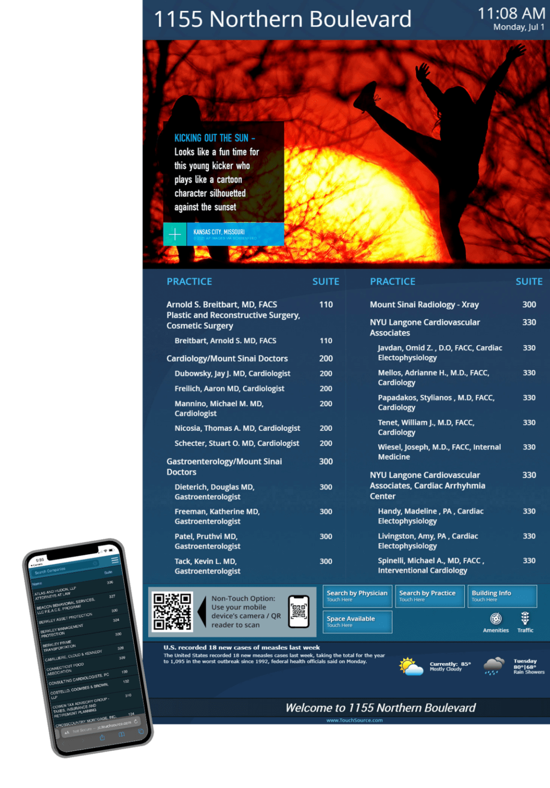 TouchSource Express Plug & Play Digital Building Directory