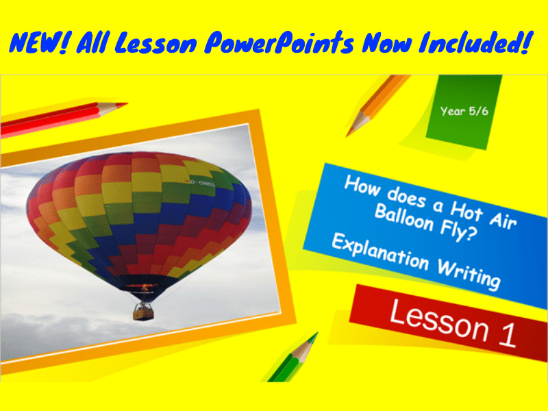 How does a Hot Air Balloon Fly? Explanation Text Planning for Year 5/6