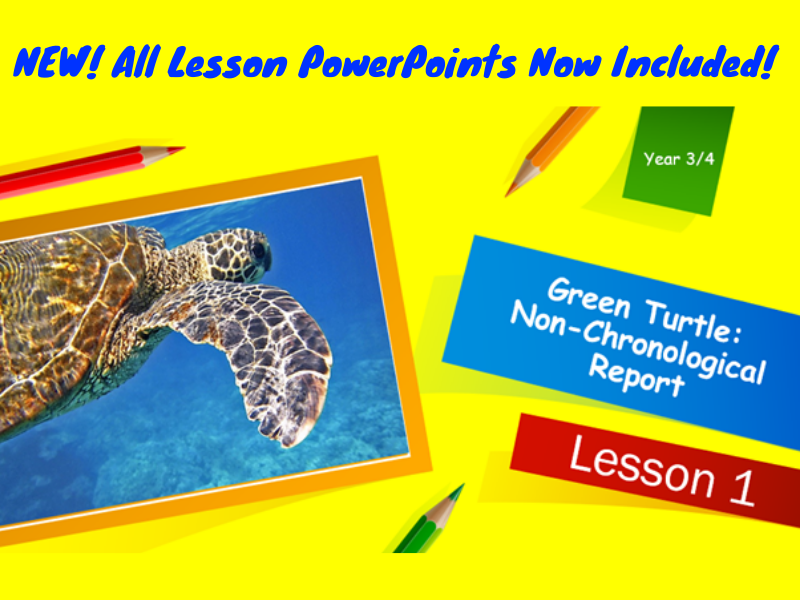 Green Turtle NonChronological Report Planning for Year 3/4 Tour2teach