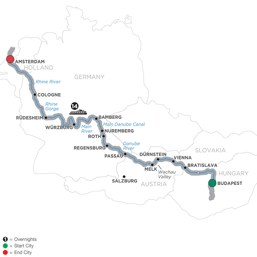 Jewels of Europe 15 day Amsterdam to Budapest cruise Scenic