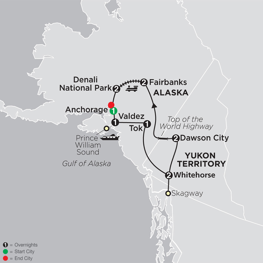 Alaska & the Yukon 2019 12 days from Anchorage to Anchorage Cosmos