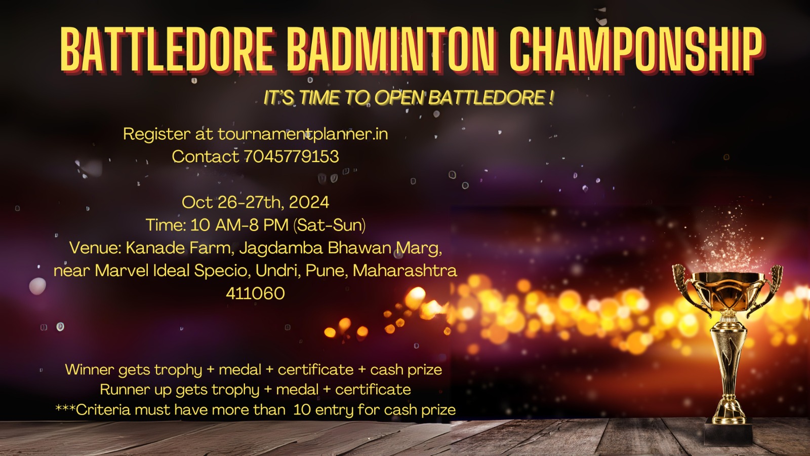 Countdown VICTOR Klua Police International Battledore Badminton